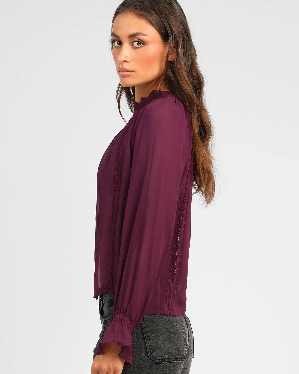 Salouna Blouse - Aubergine