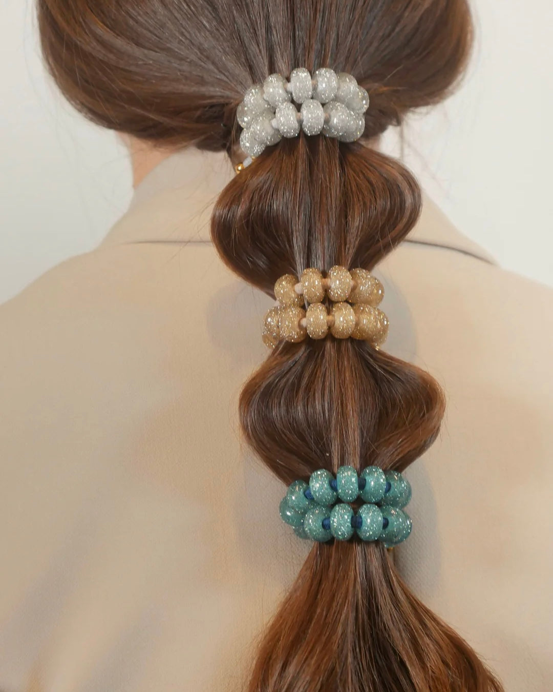 Bichous Glitter Donut Scrunchie