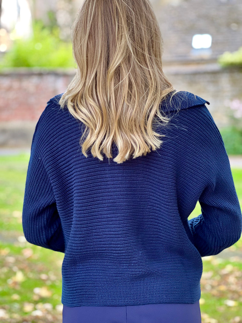 Vecouly Collared Knit - Marine