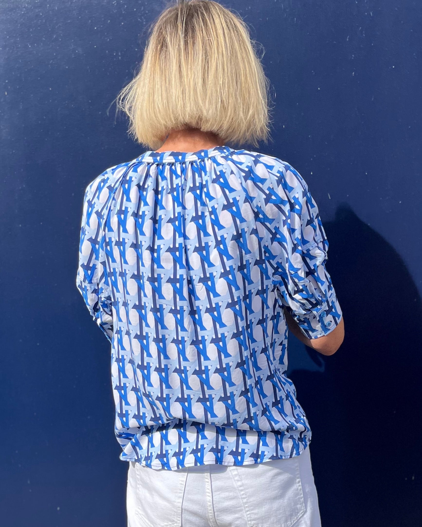 Claudia - Large Blue Basketweave