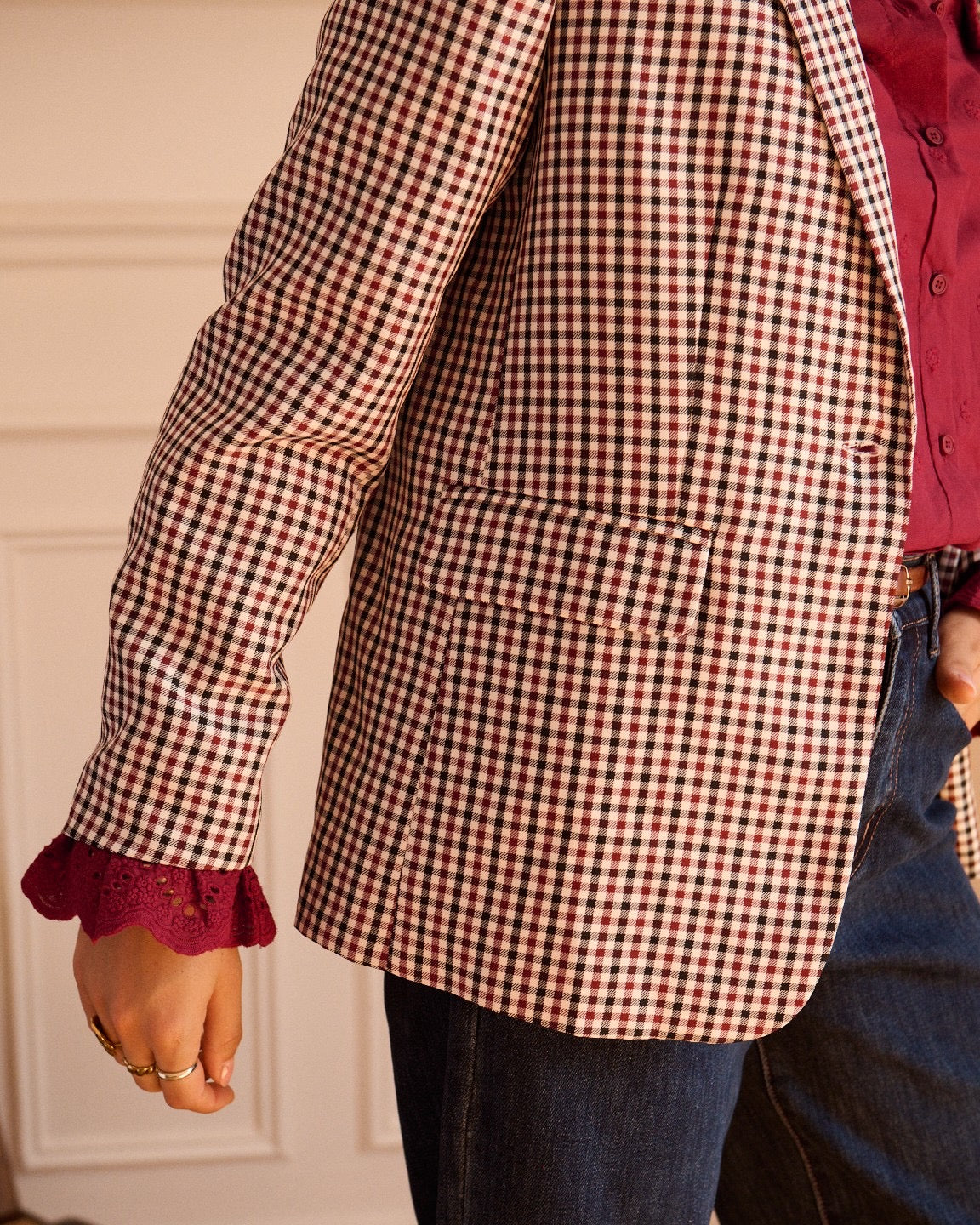 Gisele Check Blazer