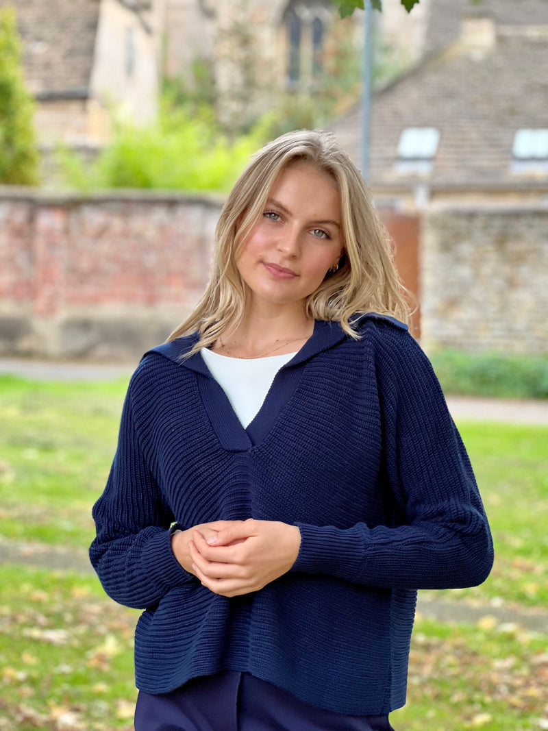 Vecouly Collared Knit - Marine