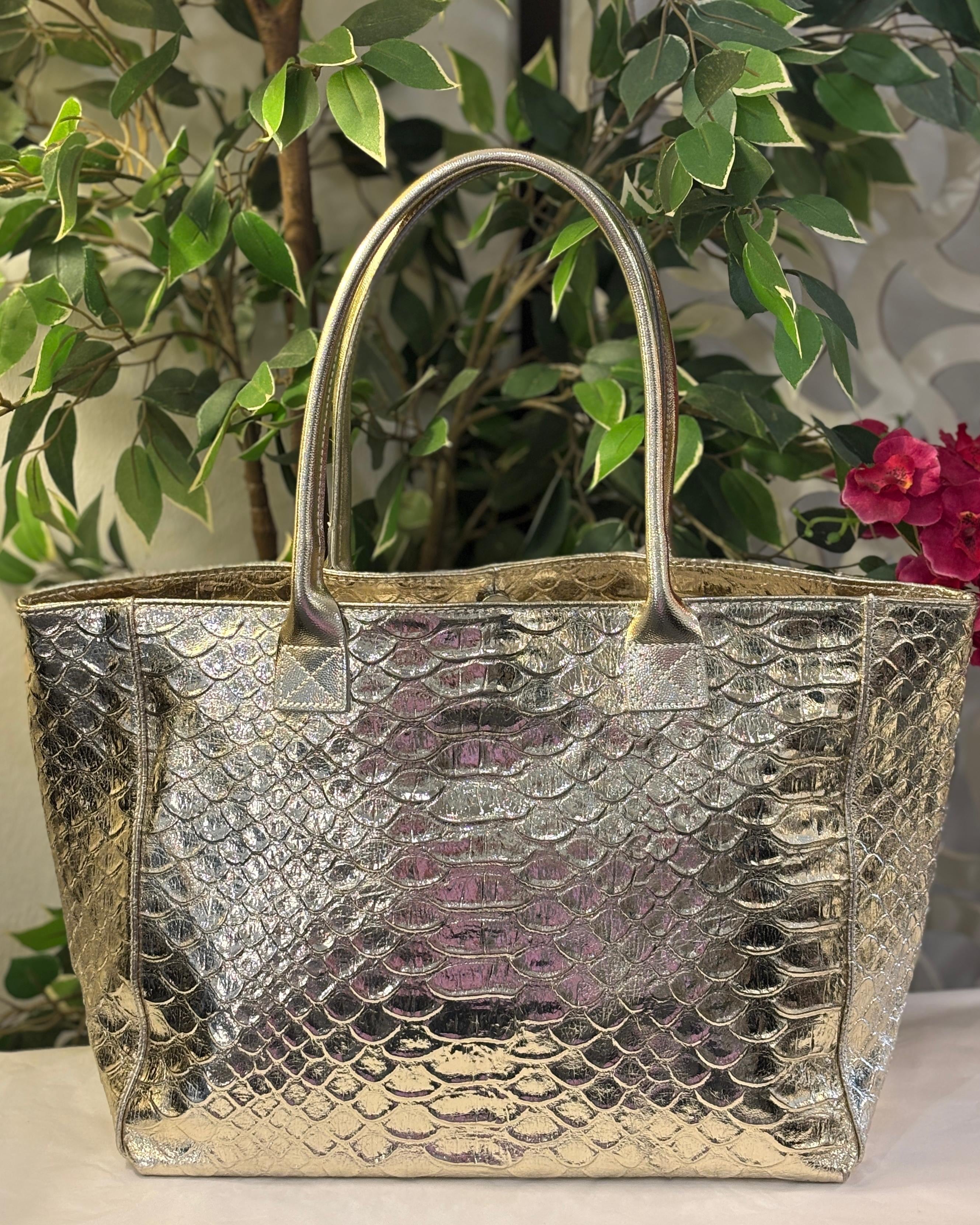 Bolsena Leather Tote - Gold