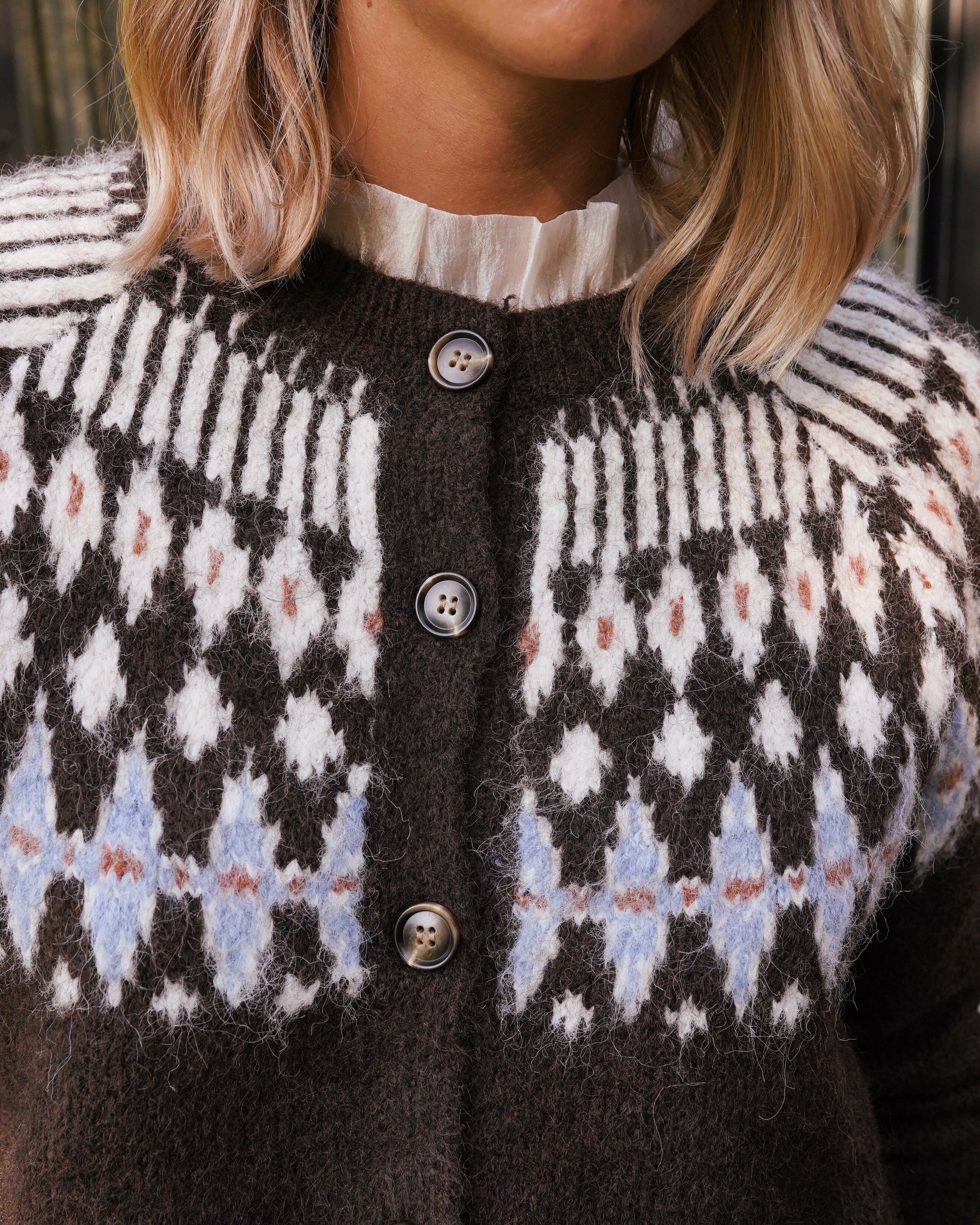 Mirabelle Fairisle Knit - Brown