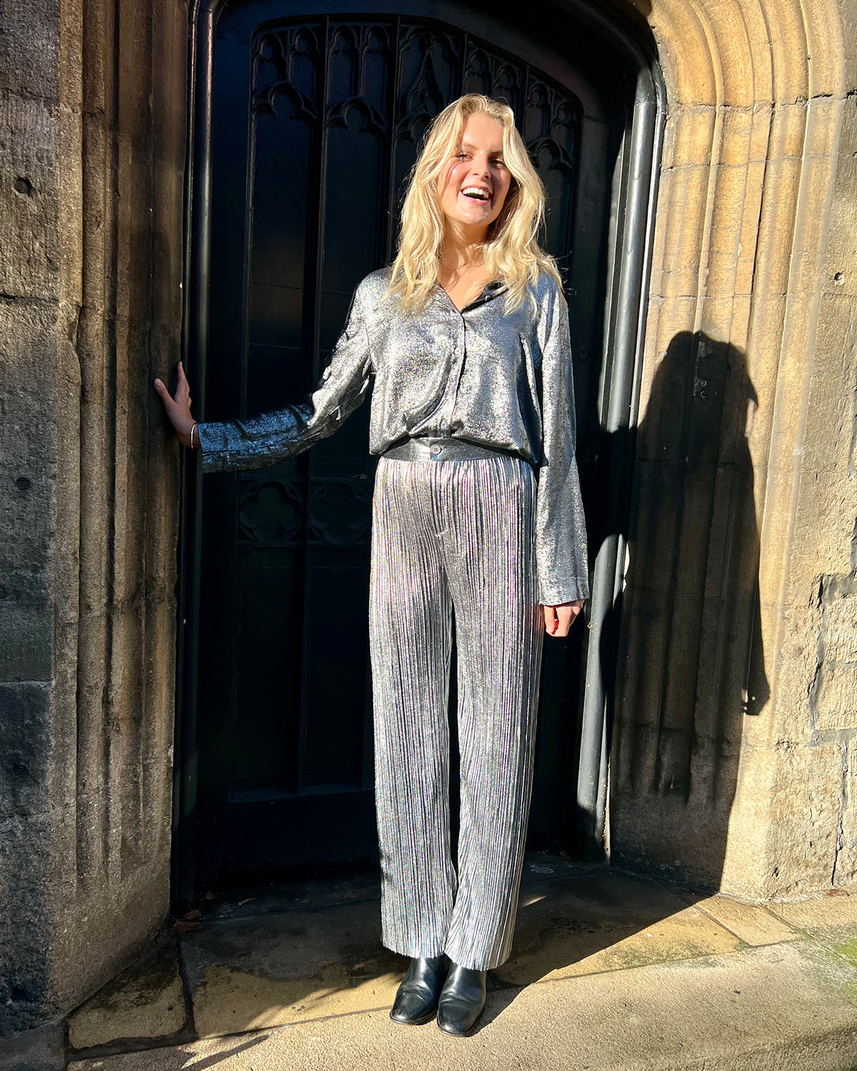 Pharely Trousers - Silver