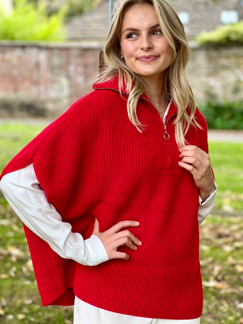 Linna Zipped Poncho