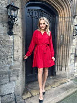 Misselia Dress - Cerise