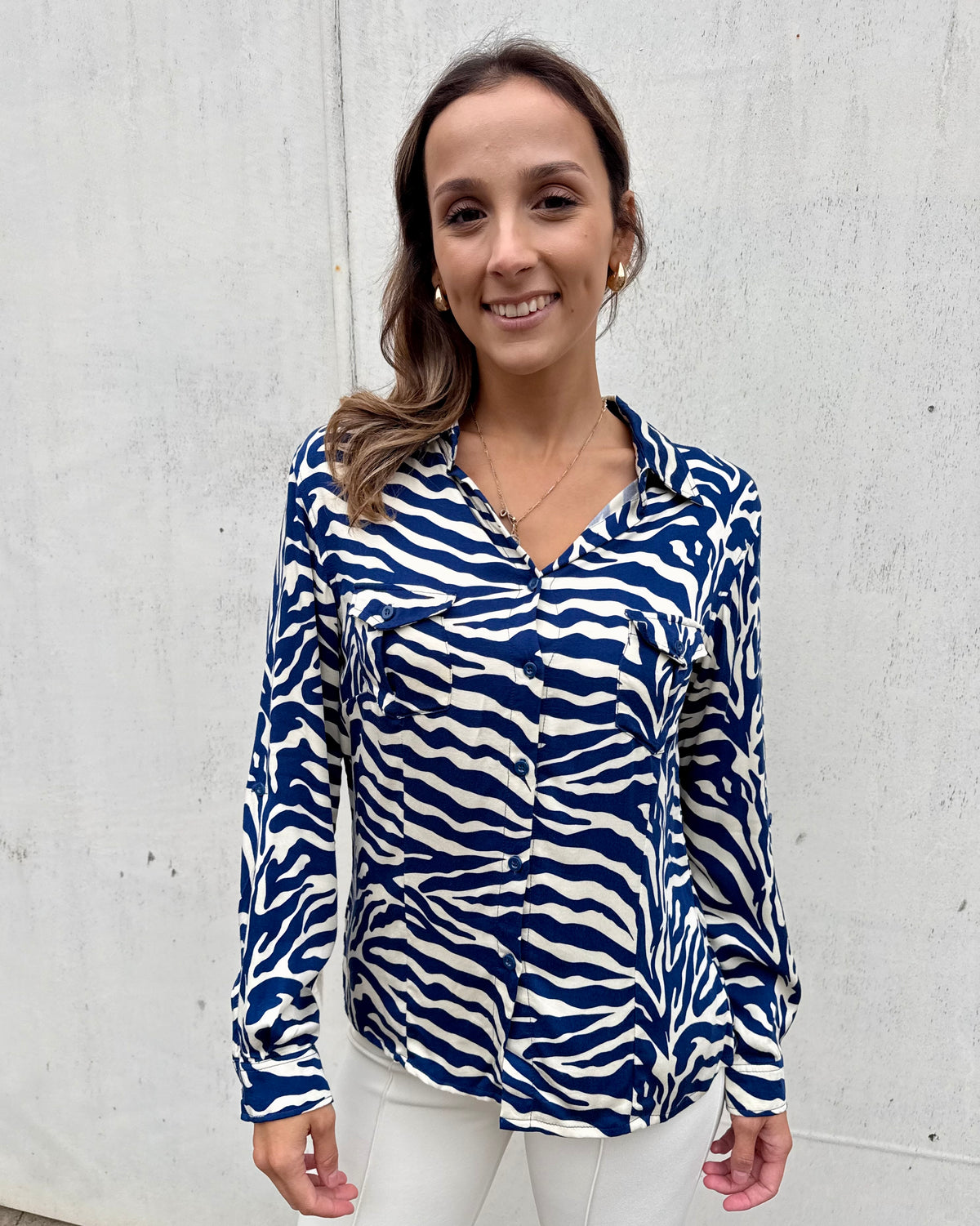 Firenze - Navy/ Cream Zebra