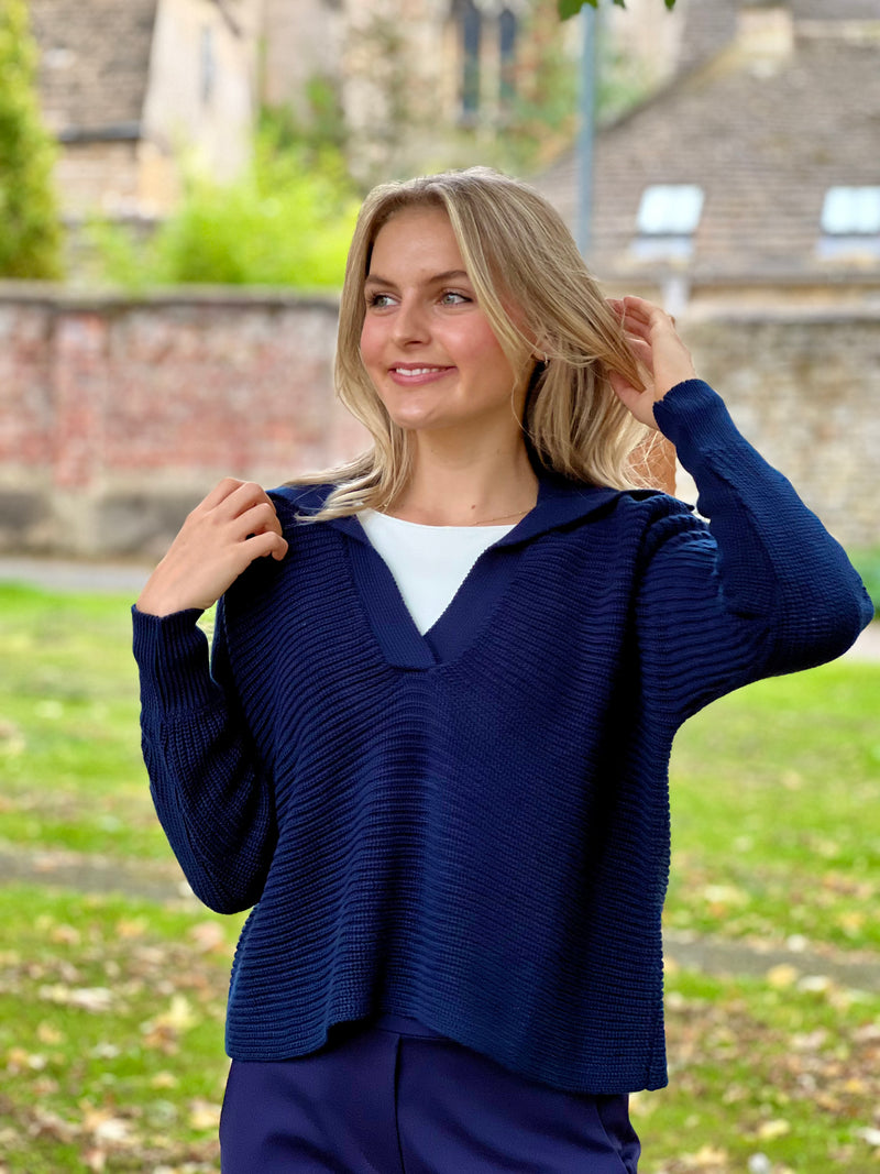 Vecouly Collared Knit - Marine