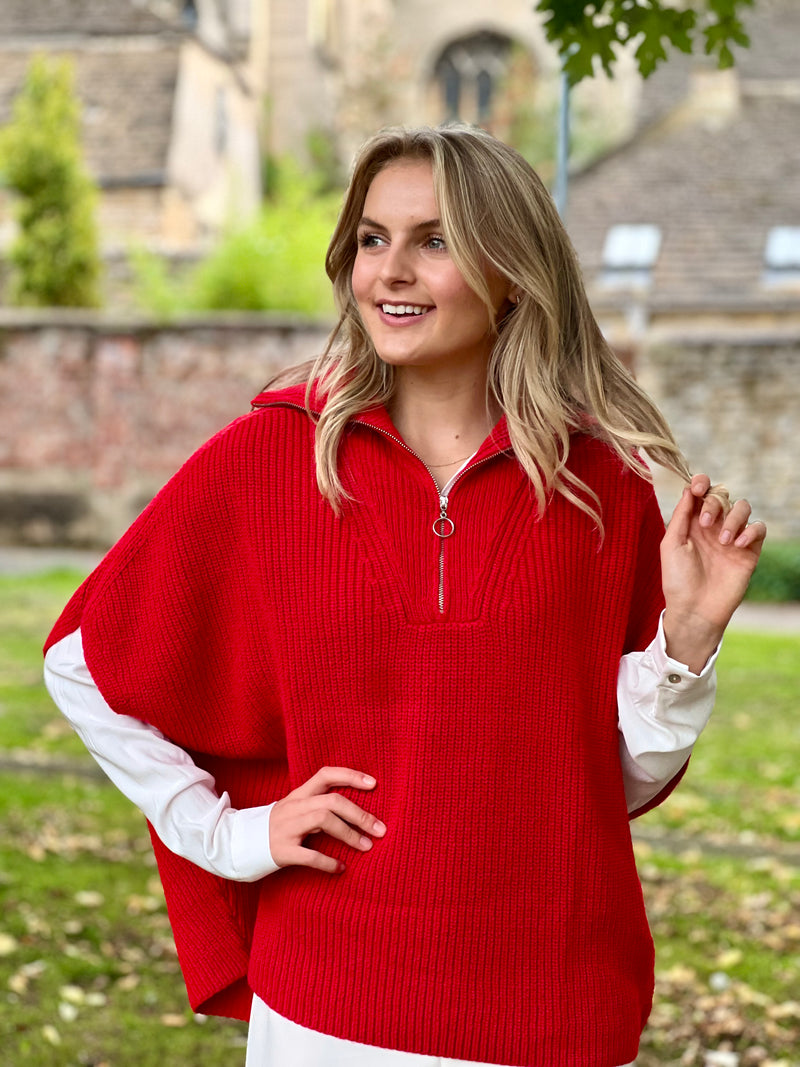 Linna Zipped Poncho