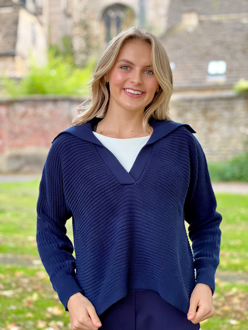 Vecouly Collared Knit - Marine