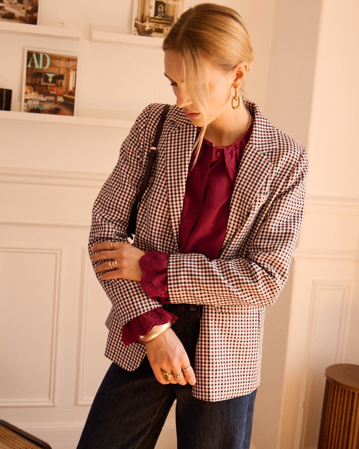 Gisele Check Blazer