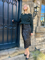 Jury Sequined Skirt - Noir