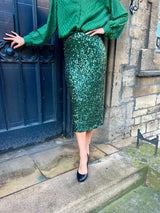 Sapone Textured Blouse - Green
