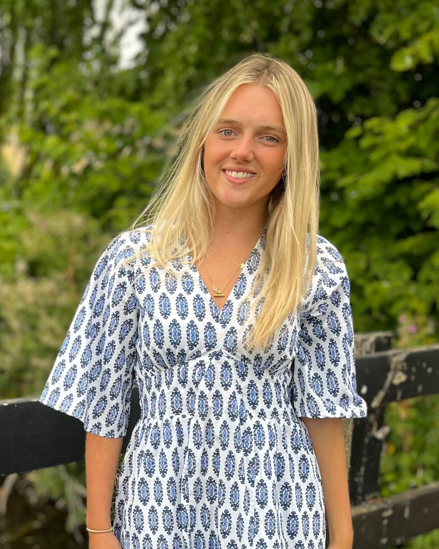 Willa - Navy Paisley Cotton