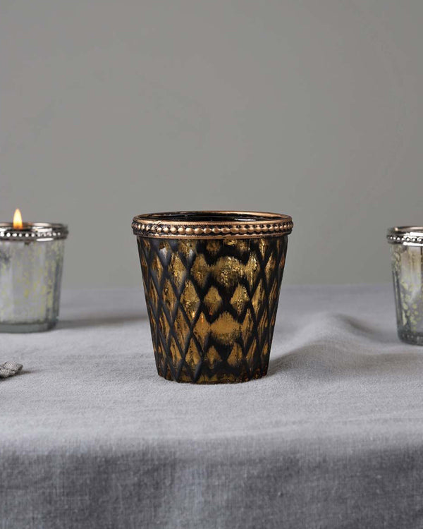 Tealight Holder - Antique Gold
