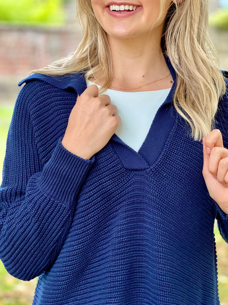 Vecouly Collared Knit - Marine