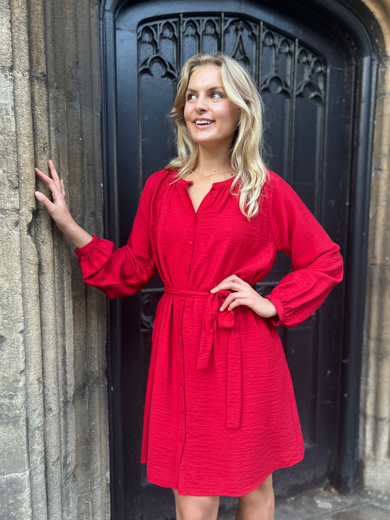 Misselia Dress - Cerise