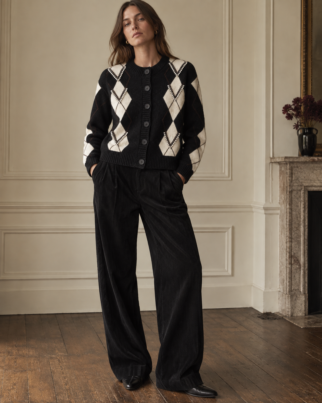 Nouba Argyle Diamanté Knit