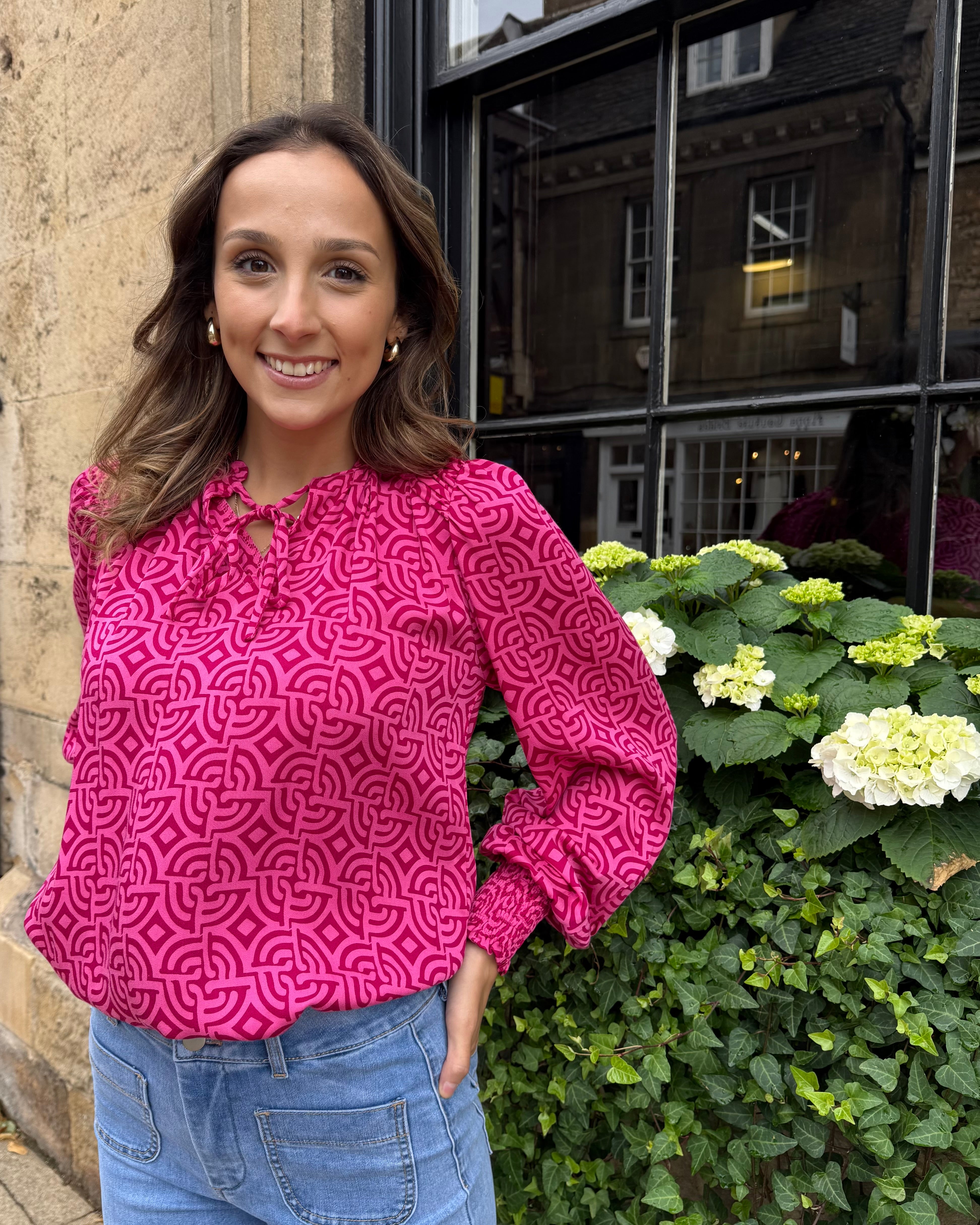 Justine Top - Magenta Large Maze