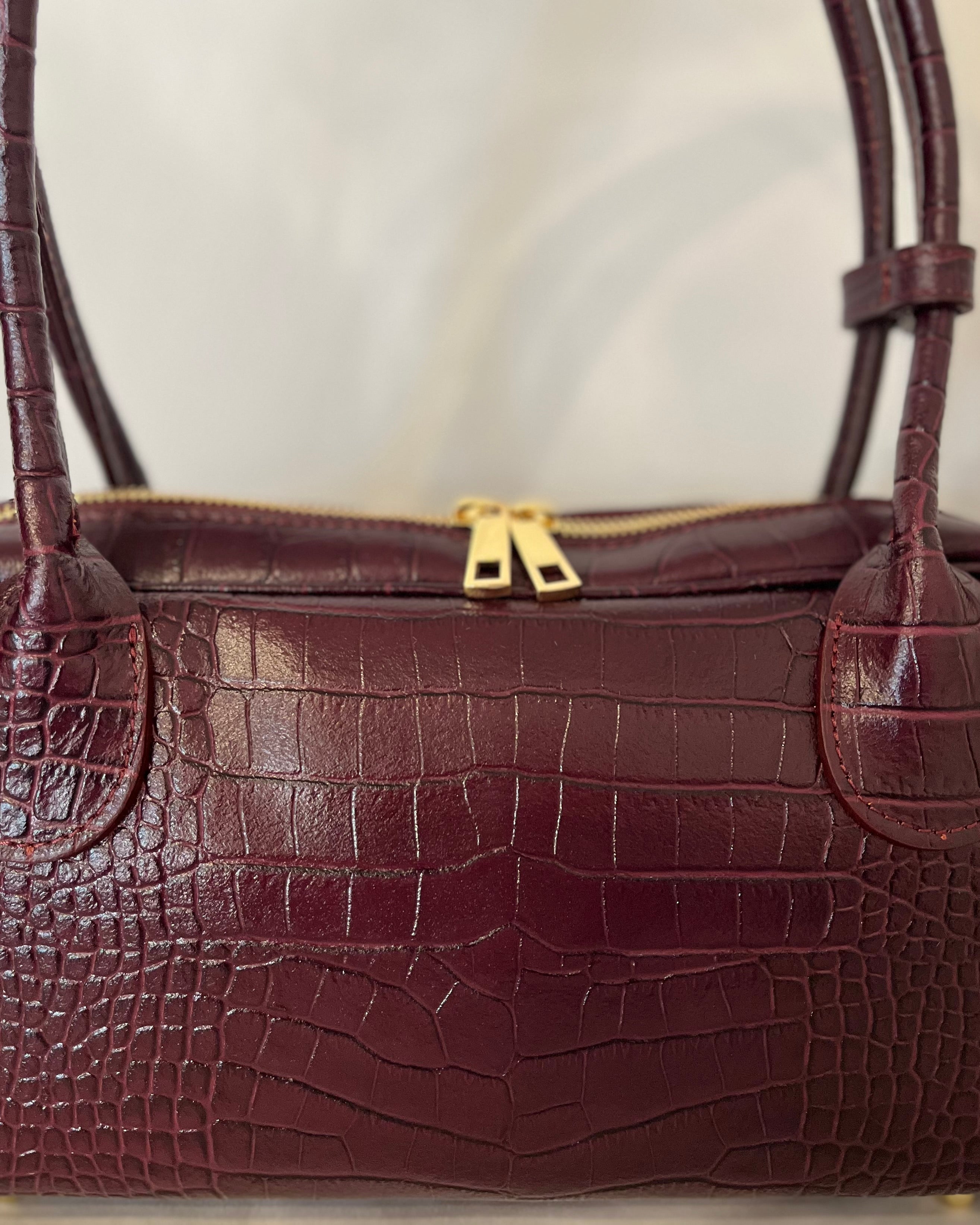 Dolce Bag - Burgundy Croc