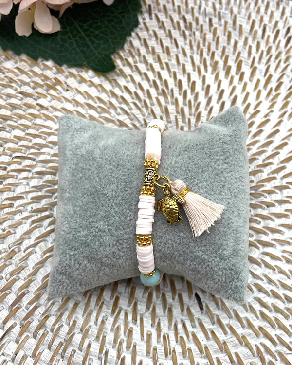 Benoa Tassel Bracelet - White