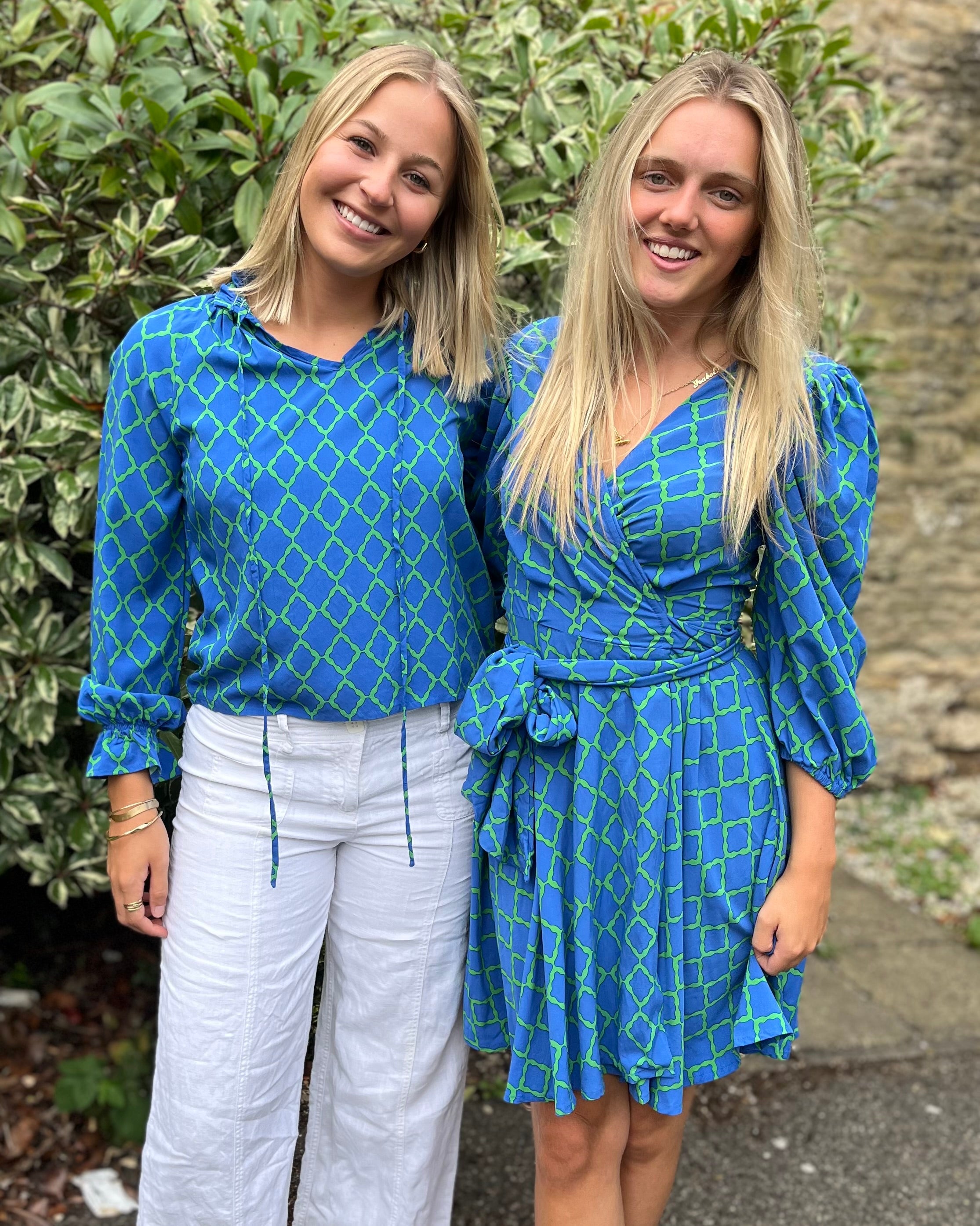 Freya Dress - Green Blue Marquis