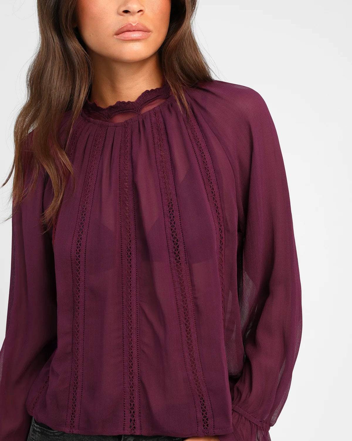 Salouna Blouse - Aubergine