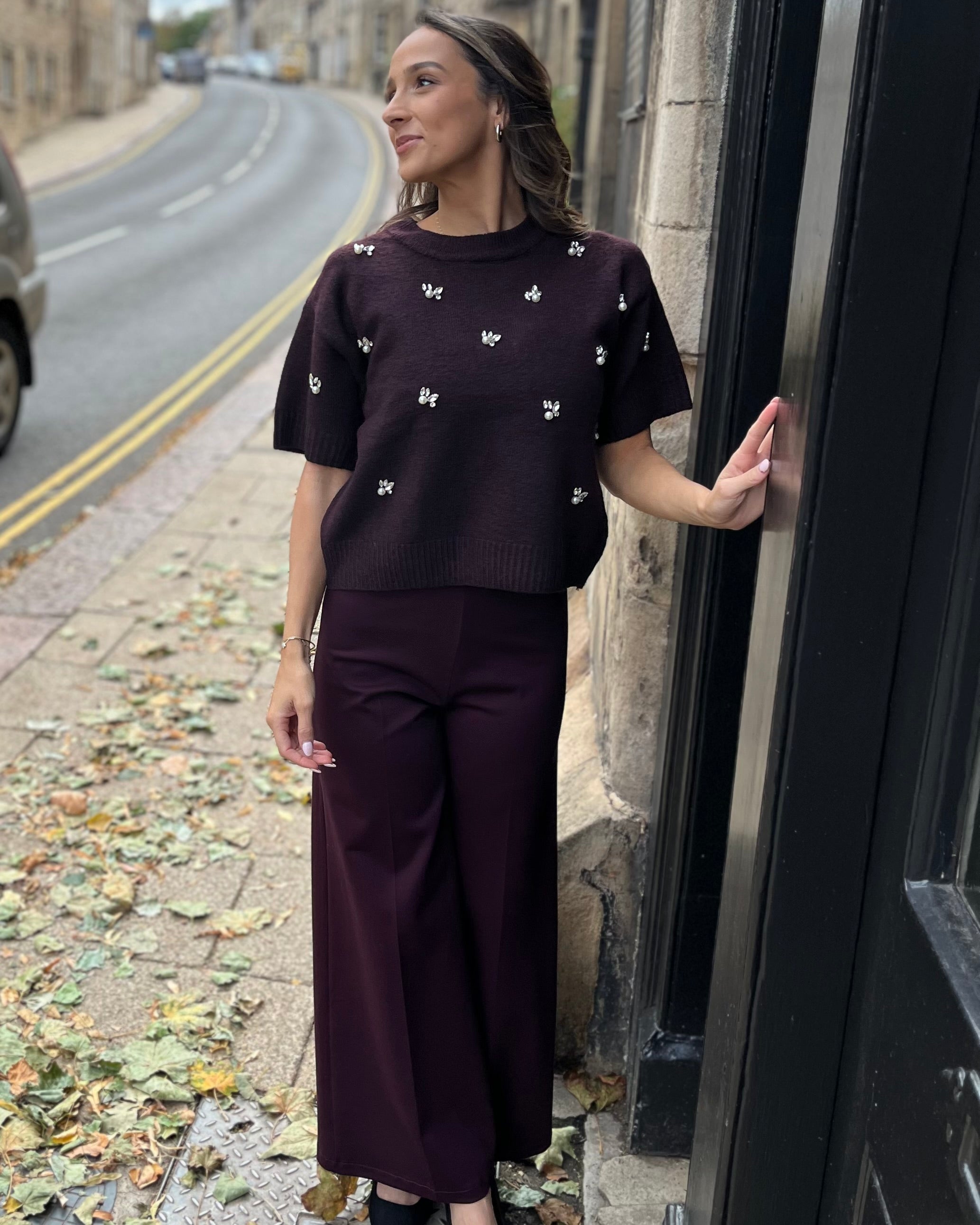 Nelida Knit - Wine