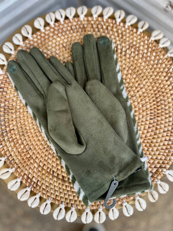 Gloves Khaki Zebra