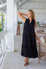 Cosima Dress - Black Crinkle