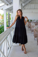 Cosima Dress - Black Crinkle