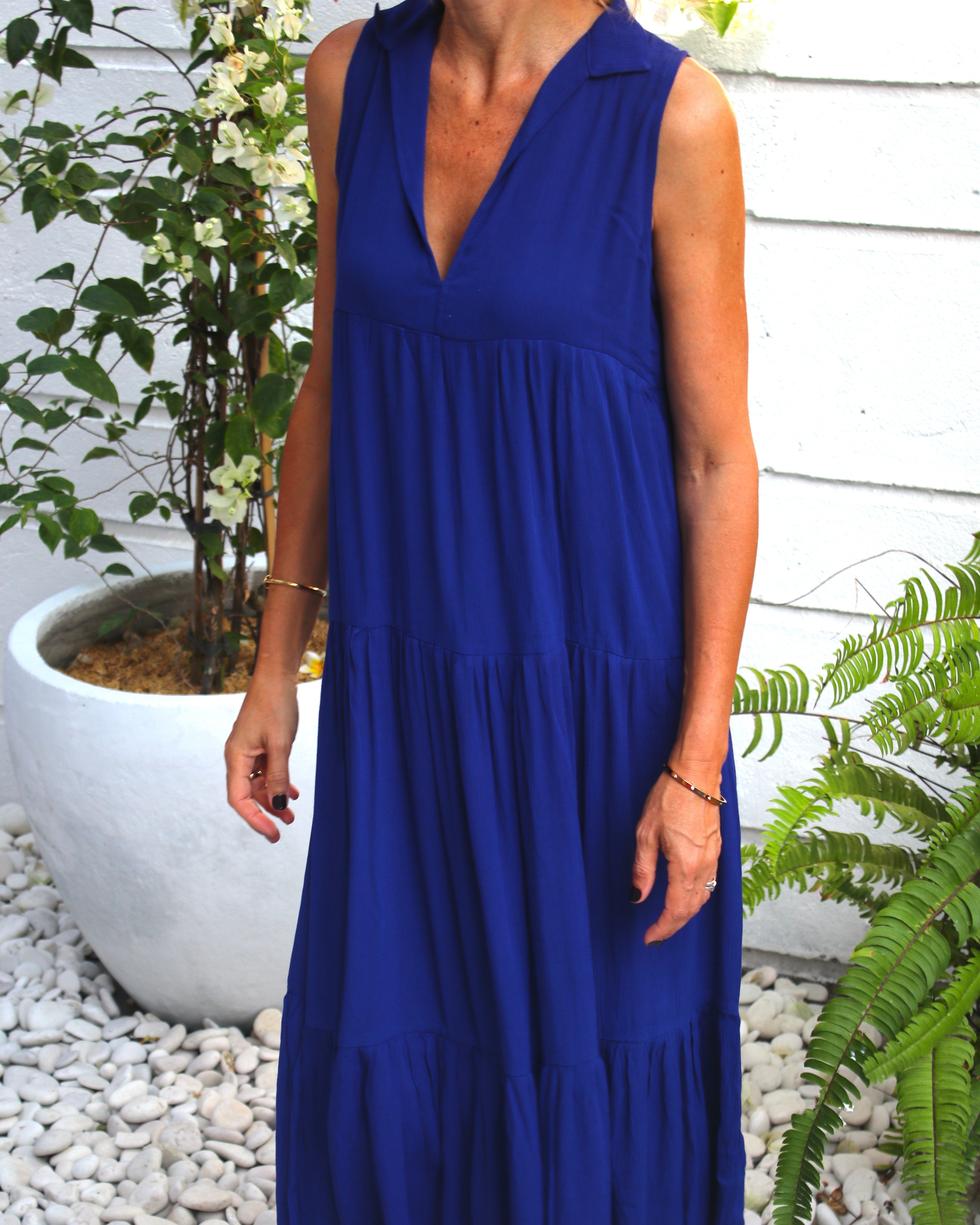 Cosima Dress - Midnight Blue Crinkle