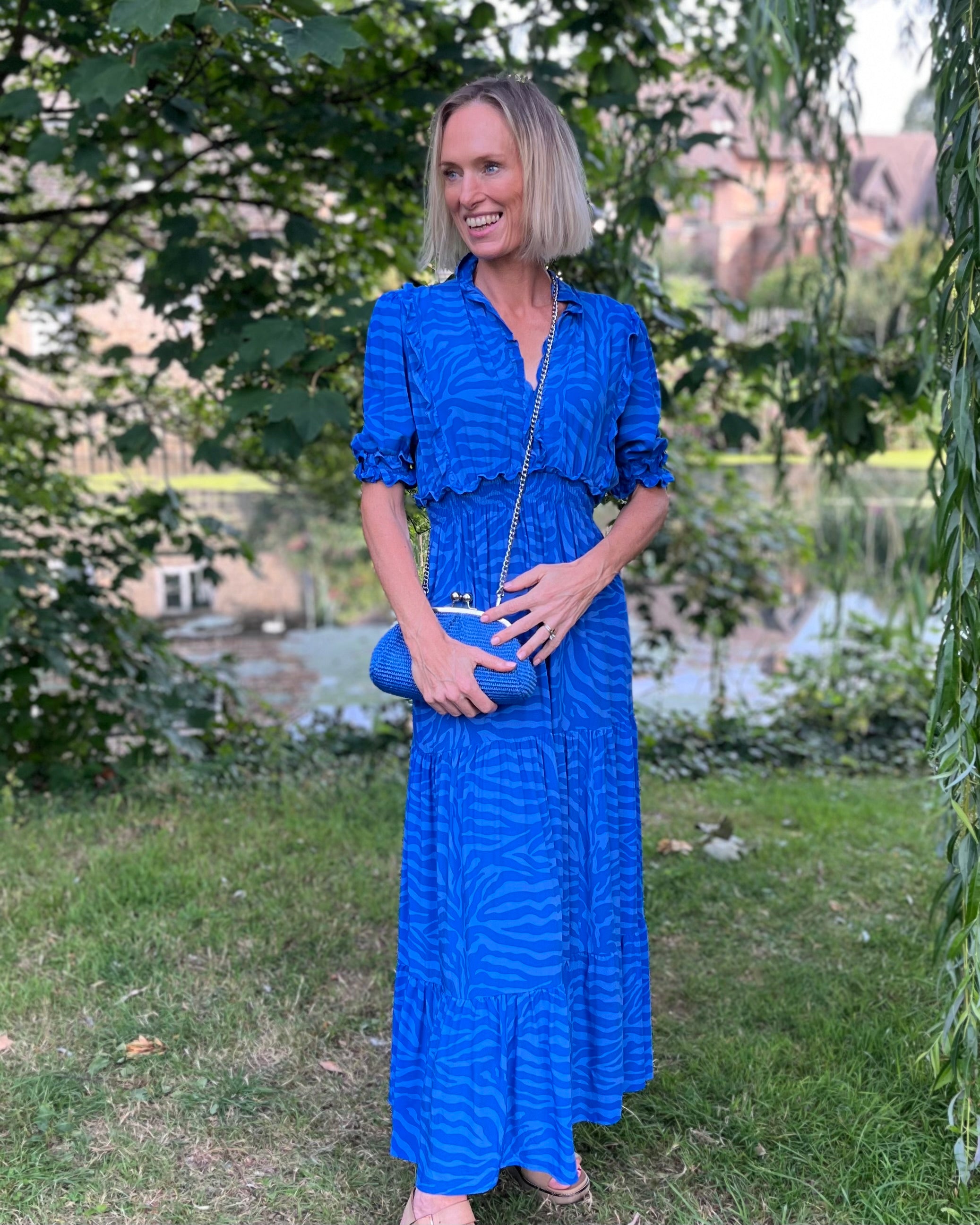 Jo Dress - Swedish Blue Zebra