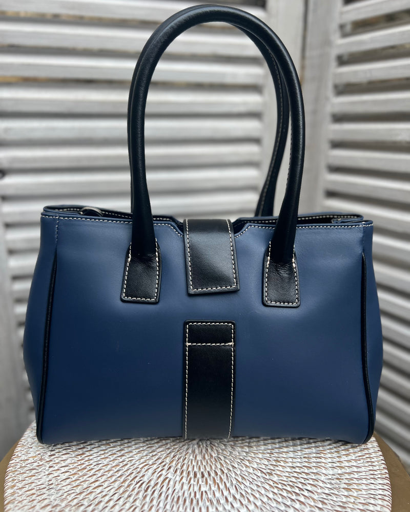 Lovena Handbag - Navy and Black
