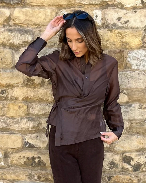 Aima Blouse - Chocolate