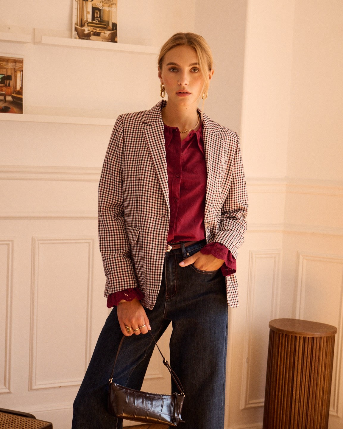 Gisele Check Blazer