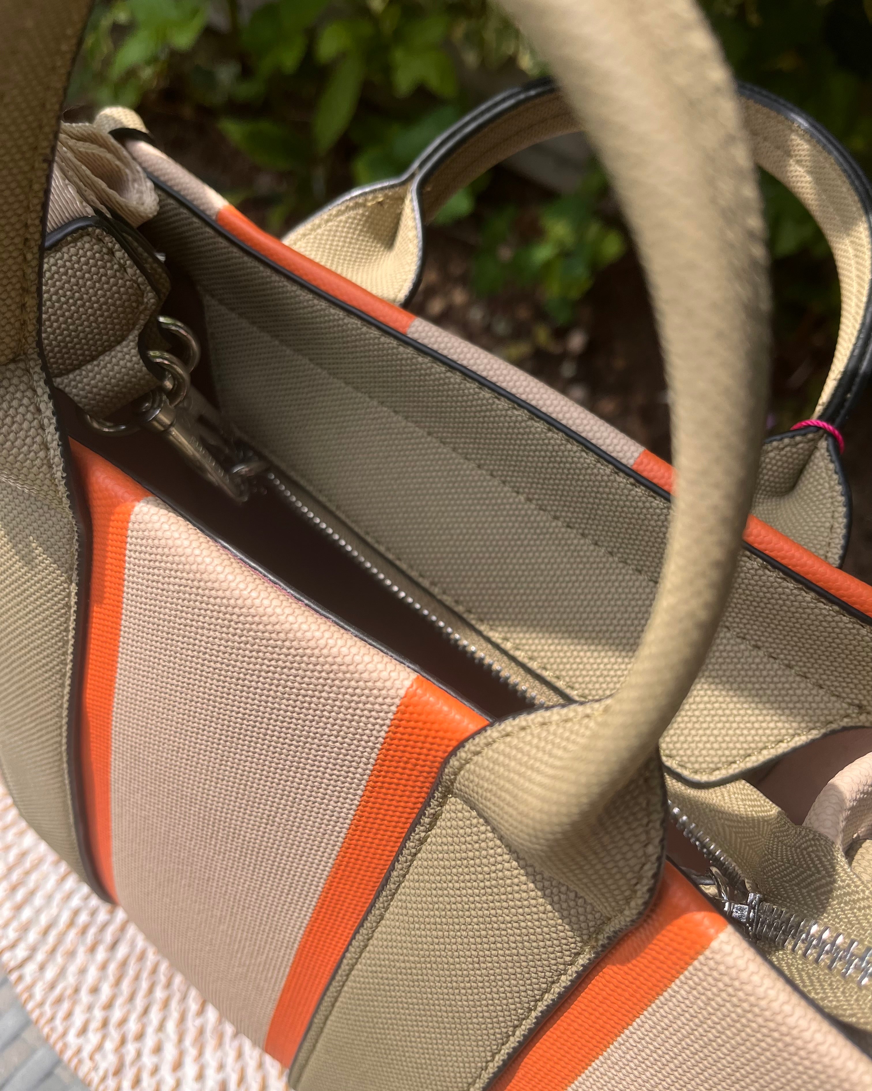 Raya Handbag - Orange Stripe