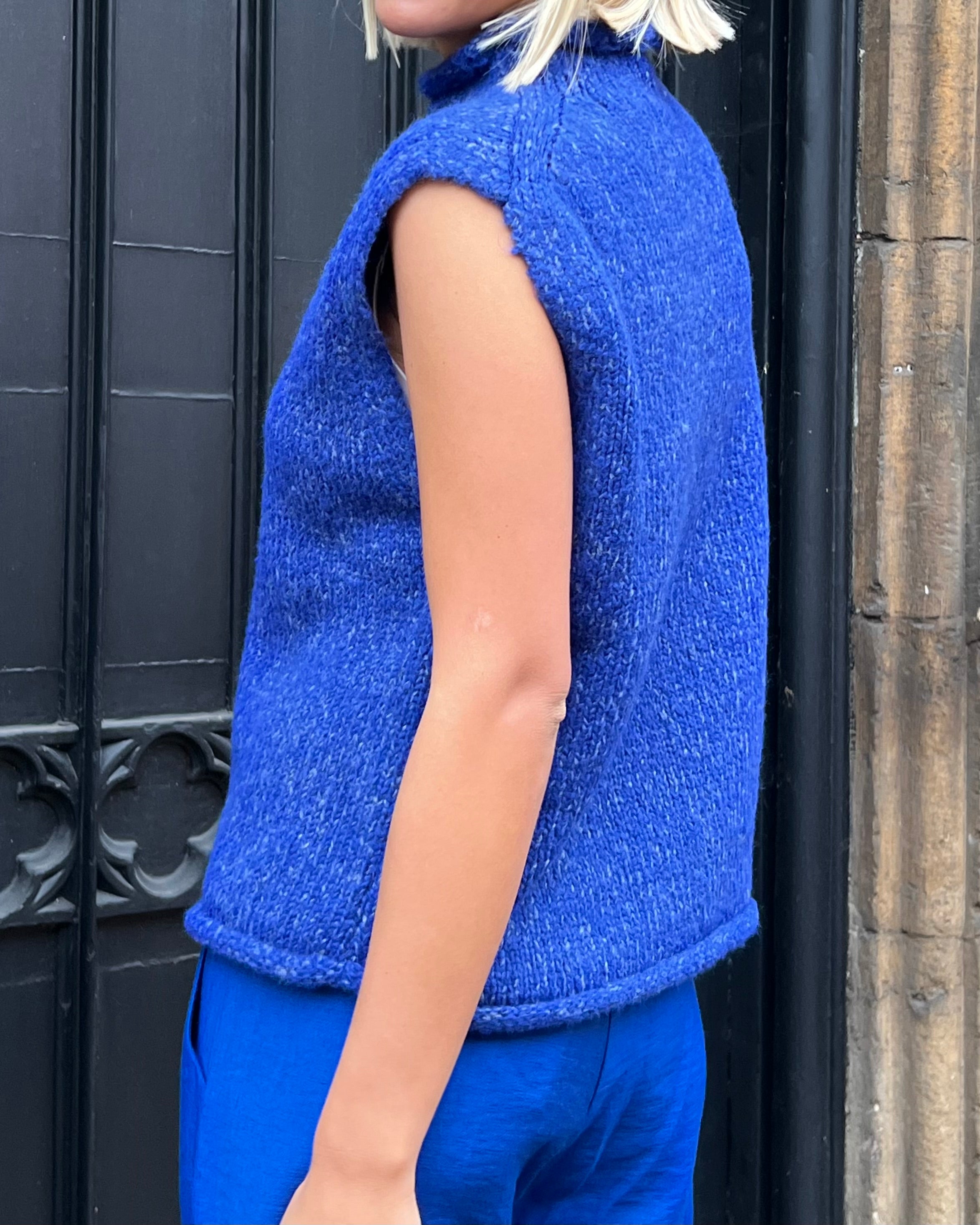 Lecara Sleeveless Knit - Blue