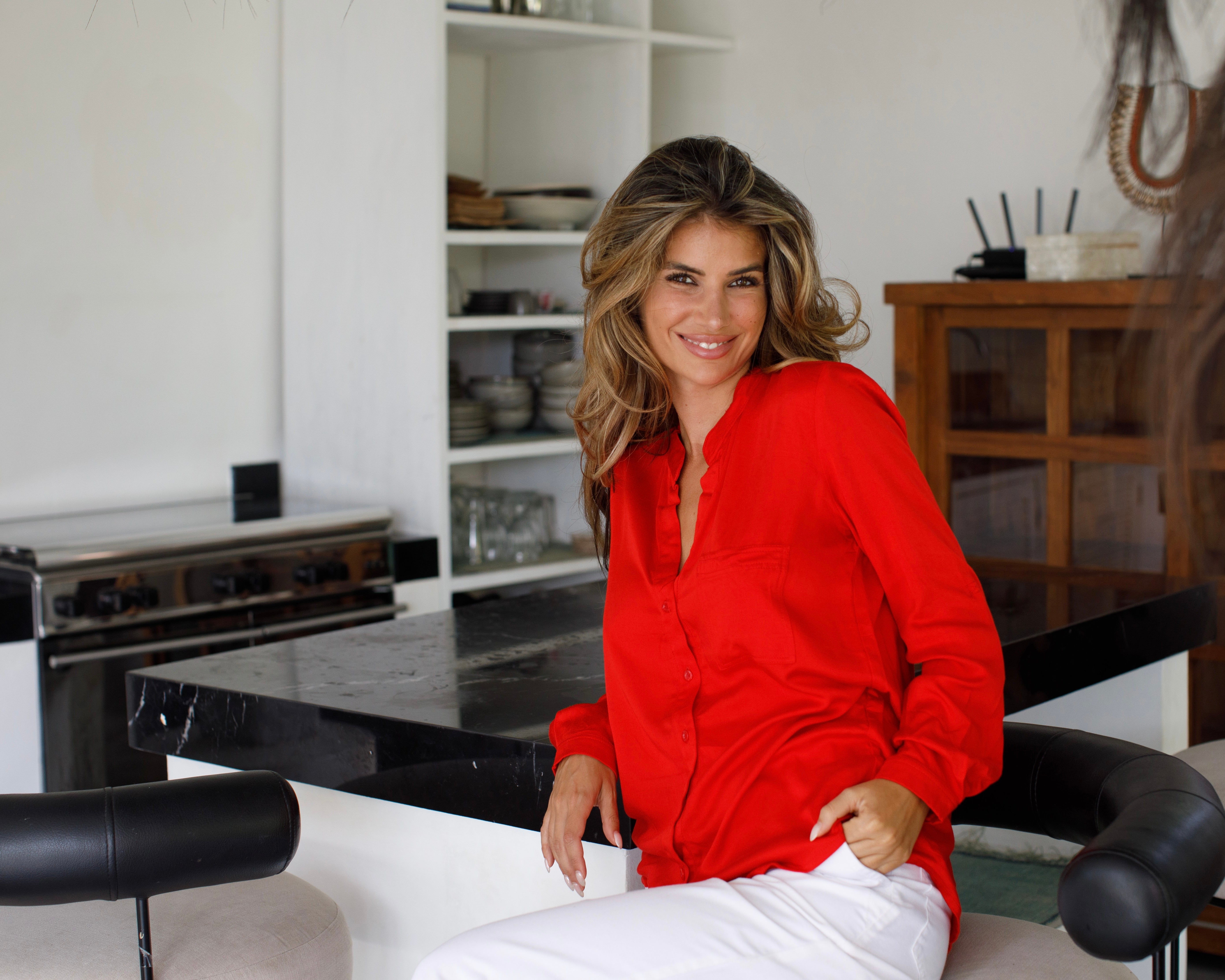 Eden Top - Red Bamboo Satin