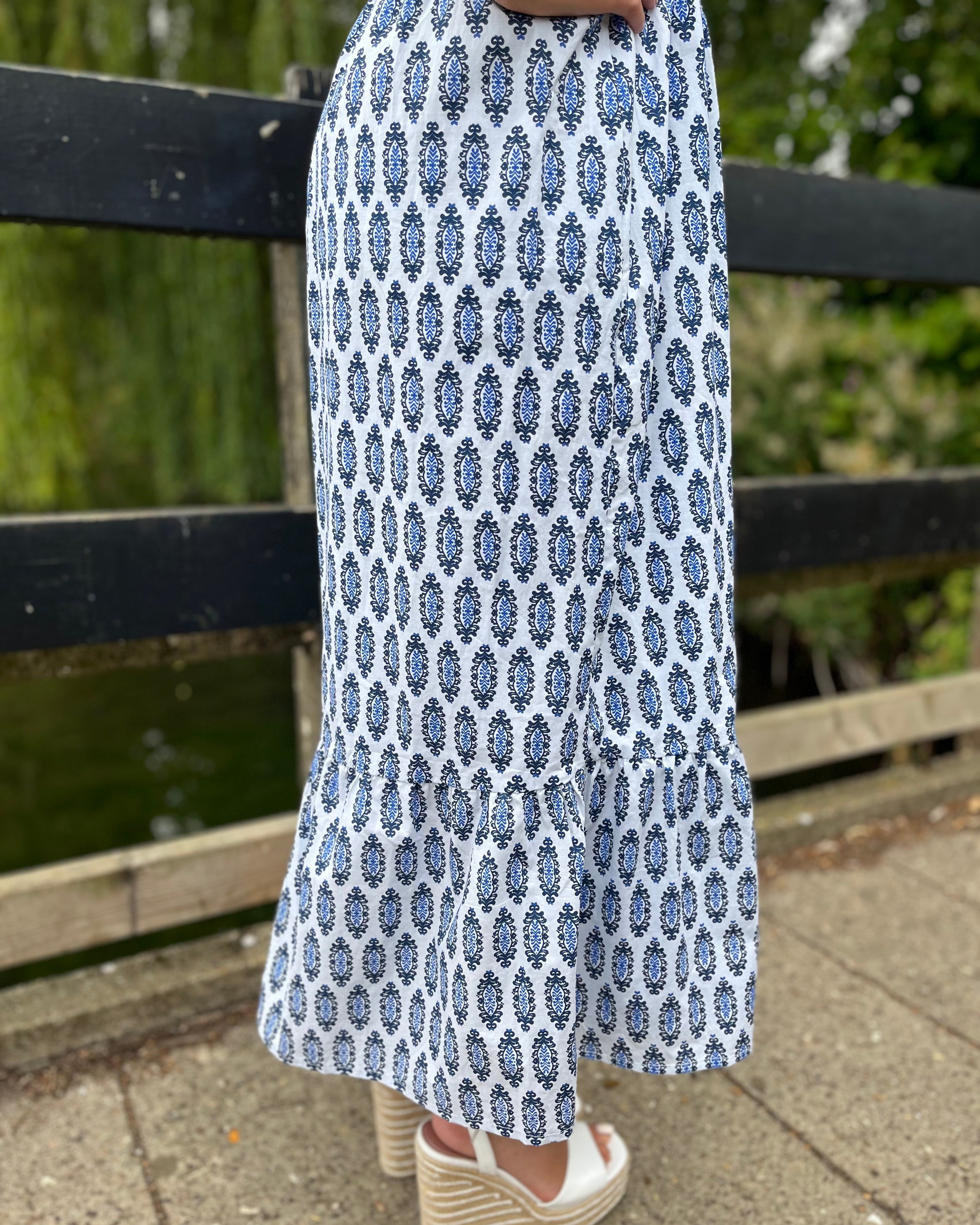Willa - Navy Paisley Cotton