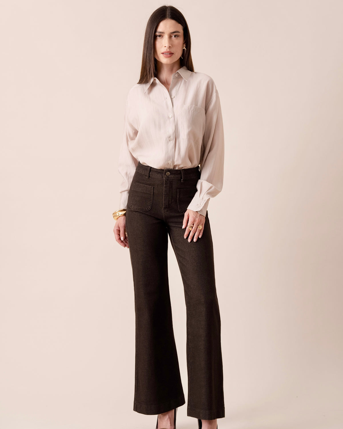 Alma Jeans - Brown Denim