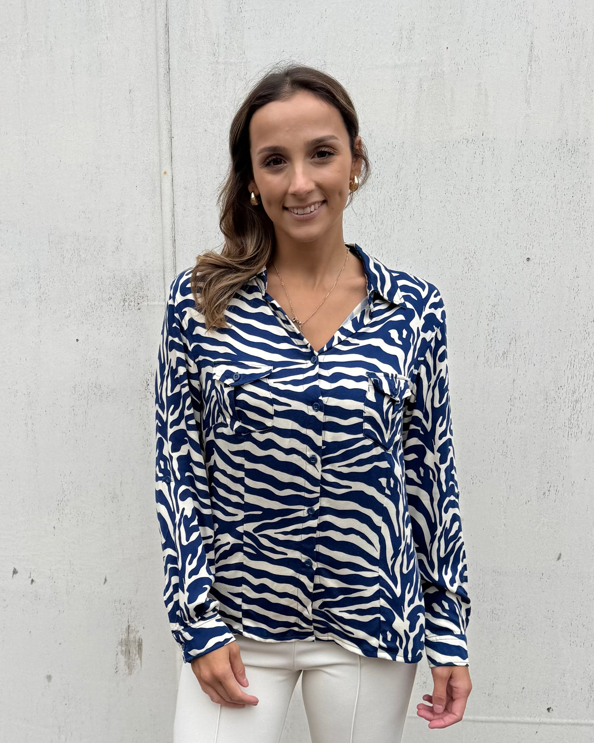 Firenze - Navy/ Cream Zebra