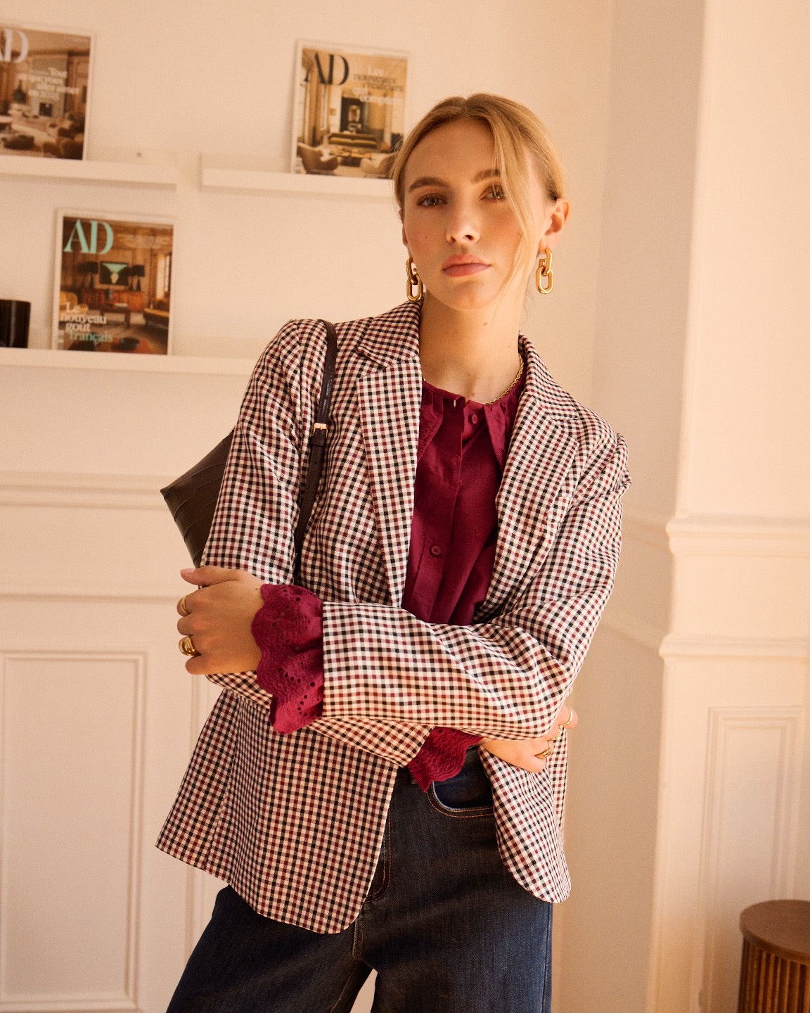 Gisele Check Blazer