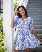 Freya Dress - Blue Chintz