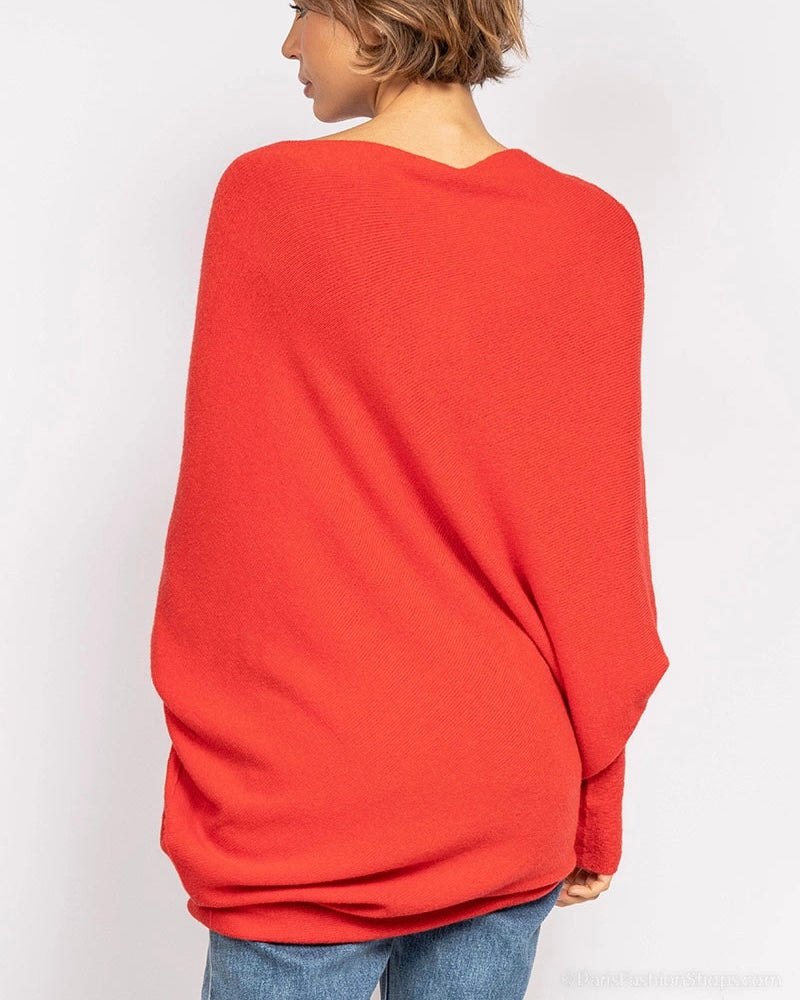 Maud Oversized Knit - Red