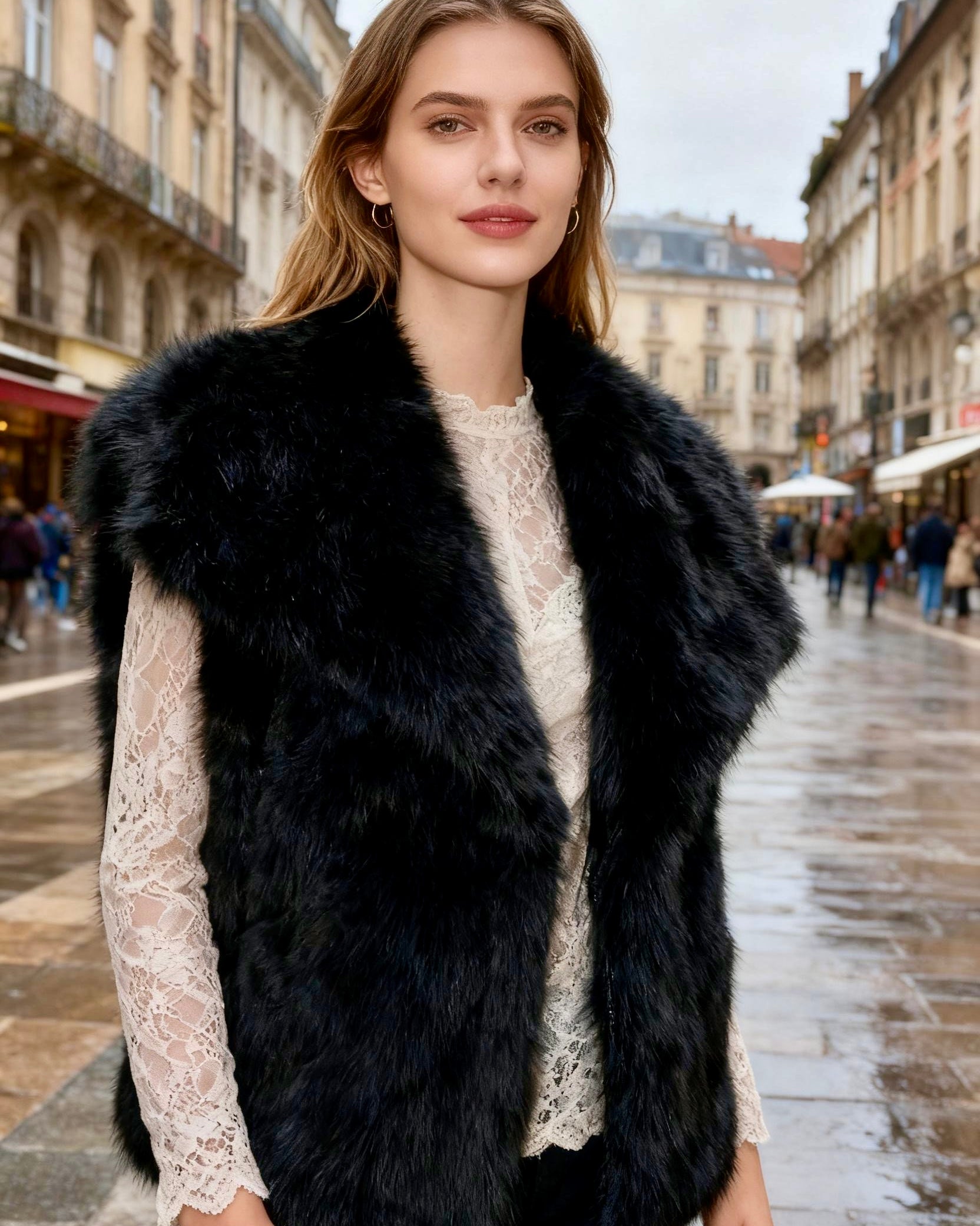 Beau faux fur gilet