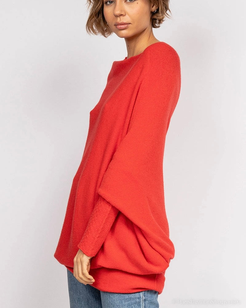 Maud Oversized Knit - Red