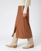 Julina Faux Leather Skirt - Camel