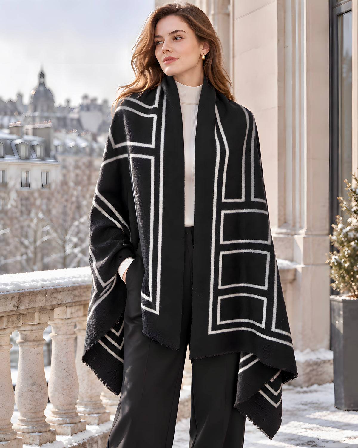 Astoria Geometric Wrap - Black
